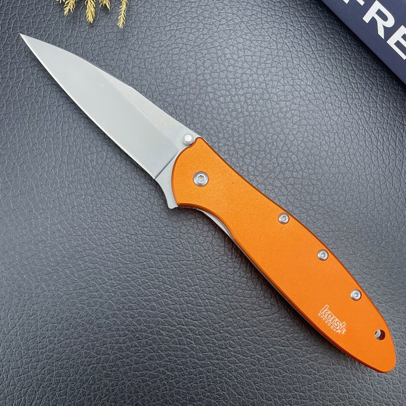 KS 1660 Aluminum Folding Knife 8Cr13Mov Blade EDC Knife Window Breaker Self-Defense Tool Outdoor Fishing Knife Men's Gifts