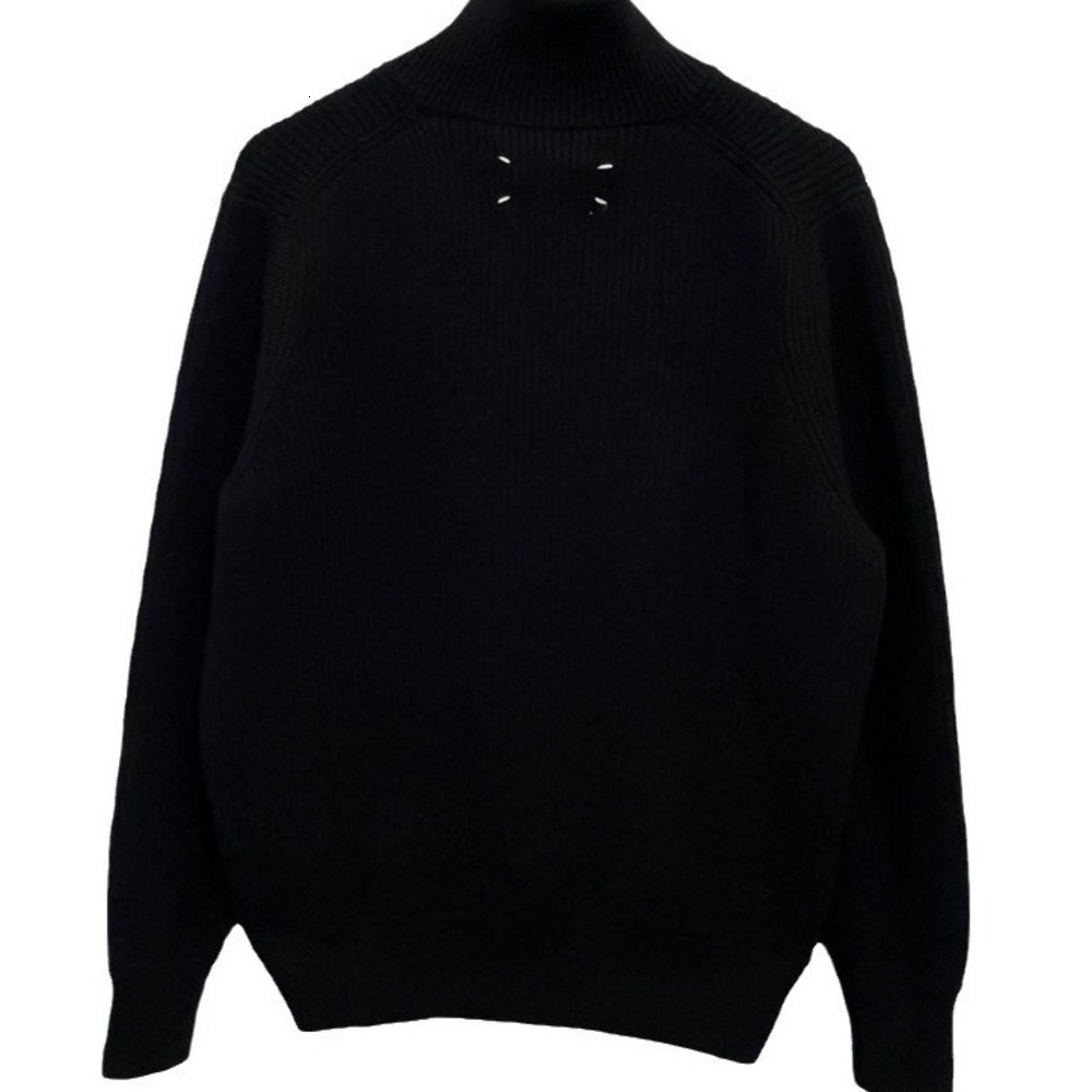 Men High Collar Knit Sweater Coat, 2026 Spring Autumn Double Zipper Design, Lazy Style Soft Knitted Cardigan, Daily Fashion Casual Outfit - view 6