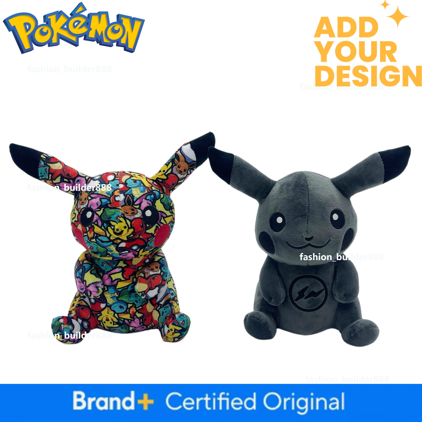 Pokemon Doll Pokemon Little Elf Lightning Messenger Pikachu Dark Series Plush Toy Doll Hot Sell