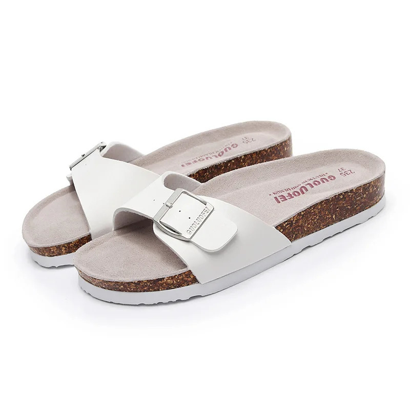 8 Style Cork Slippers Womens Summer Fashion Flat Sandals Outdoor Antiskid Vacation Womens Beach Slippers Flip Flops 260428