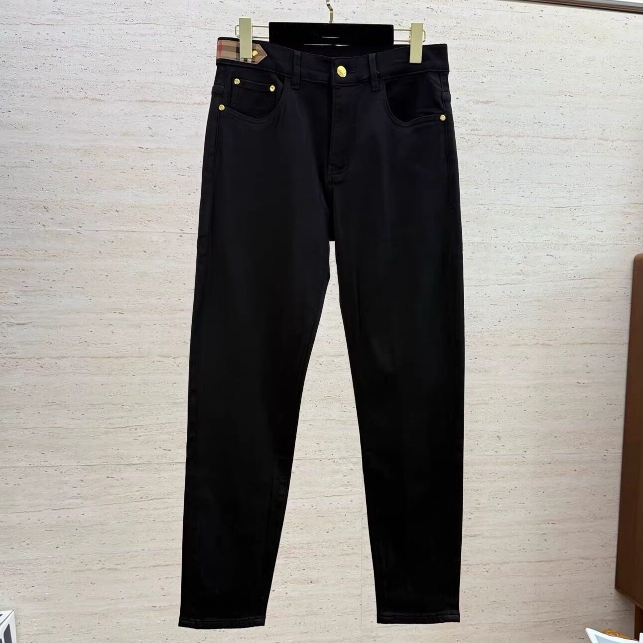 Light Luxury Designer Jeans Men's Classic New Black Elastic Slim Fit Small Leg Lyocell Pants Fashionable Casual Versatile Comfortable Breathable