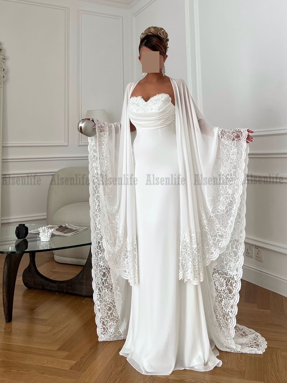 Sexy Middle East Wdding Dresses Mermaid With Wap Sweetheart Saudi Arabic Bridal Gowns Women Vestidos Elegantes
