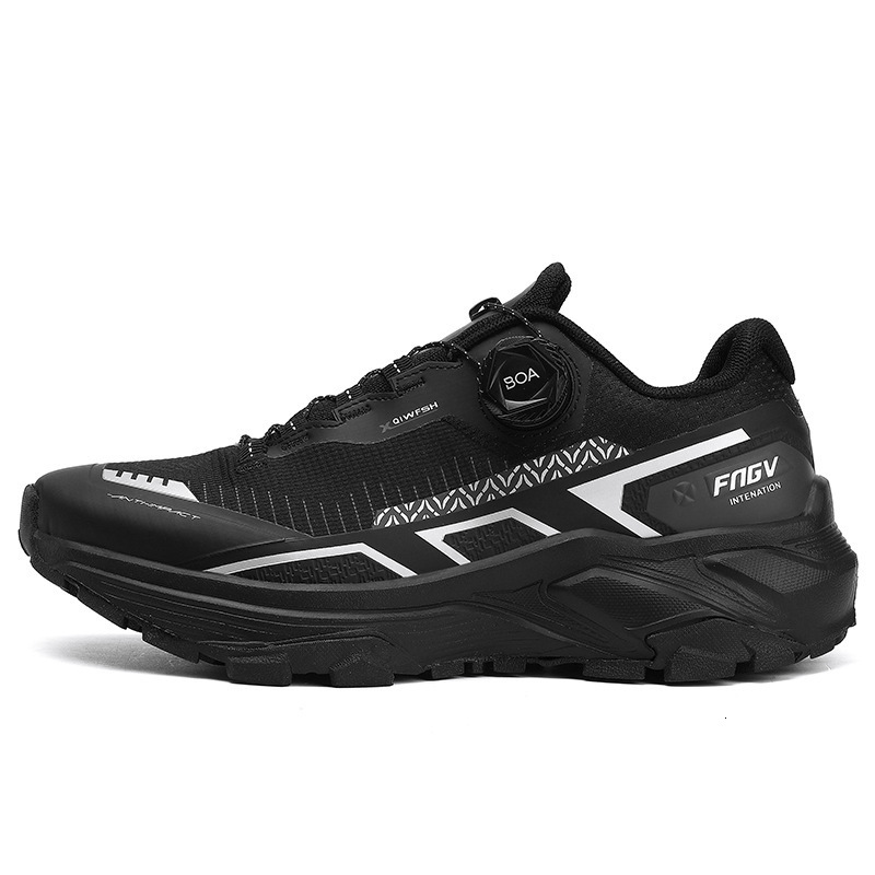 Mens BOA Quick Lacing Trail Running Shoes Breathable Mesh Outdoor Hiking Sneakers