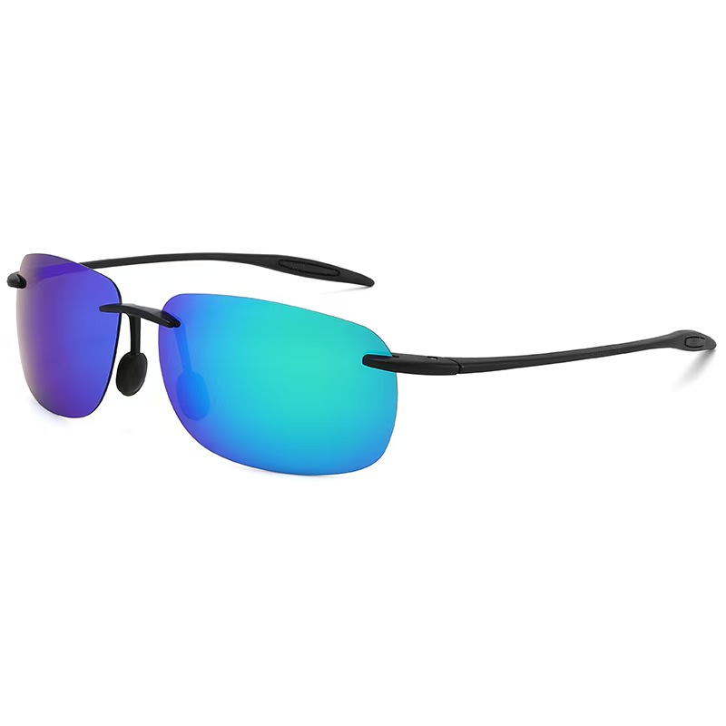 2026 TR90 Material TAC Polarized Film Sports Cycling Sunglasses Frameless Outdoor Sunglasses for Men and Women Mountaineering Ultra Light Sunglasses