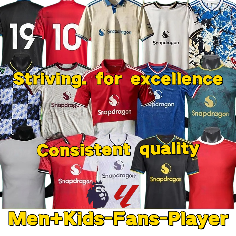 26 27 Soccer Jerseys football shirts Manchester SESKO MBEUMO CUNHA United B. FERNANES men kids kits MAINOO Pre match goalkeeper Training United Stone Roses Jersey