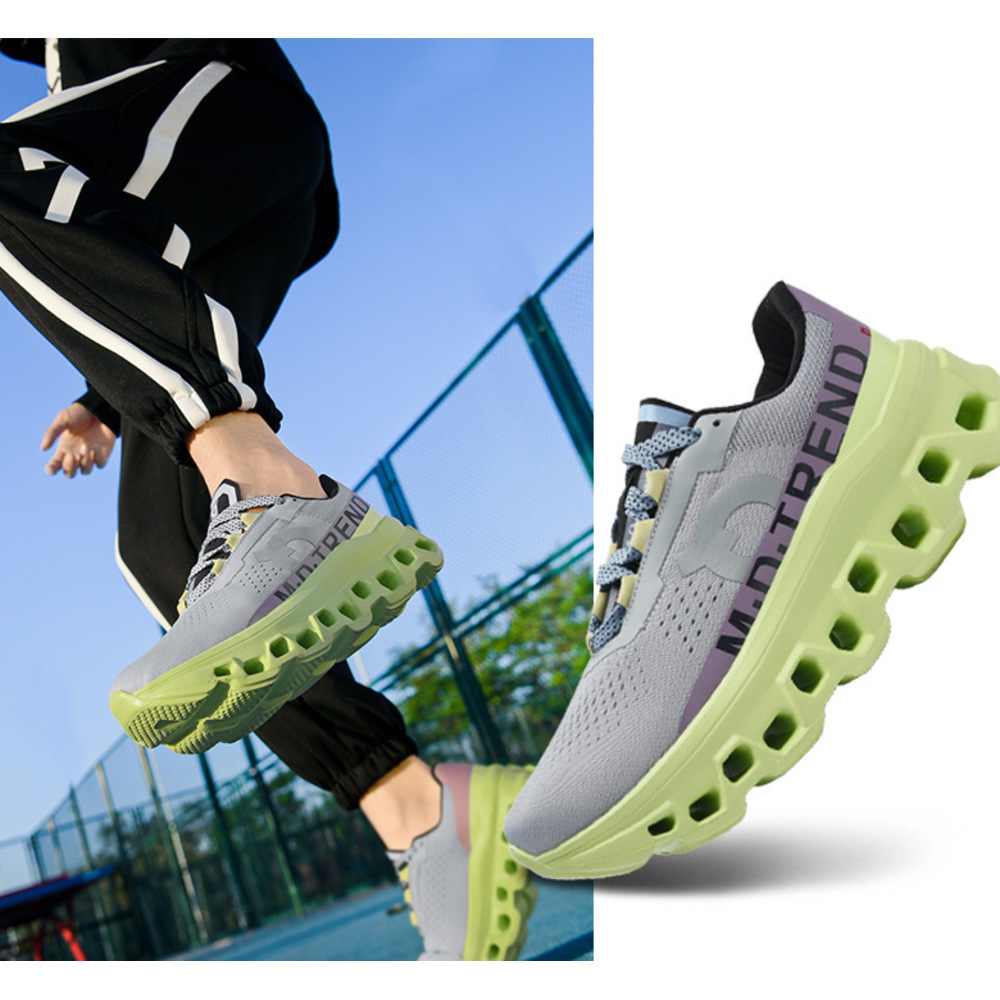 Ultra Light Shock Absorbing Running Shoes Mens Breathable Mesh Thick Sole Sports Shoes