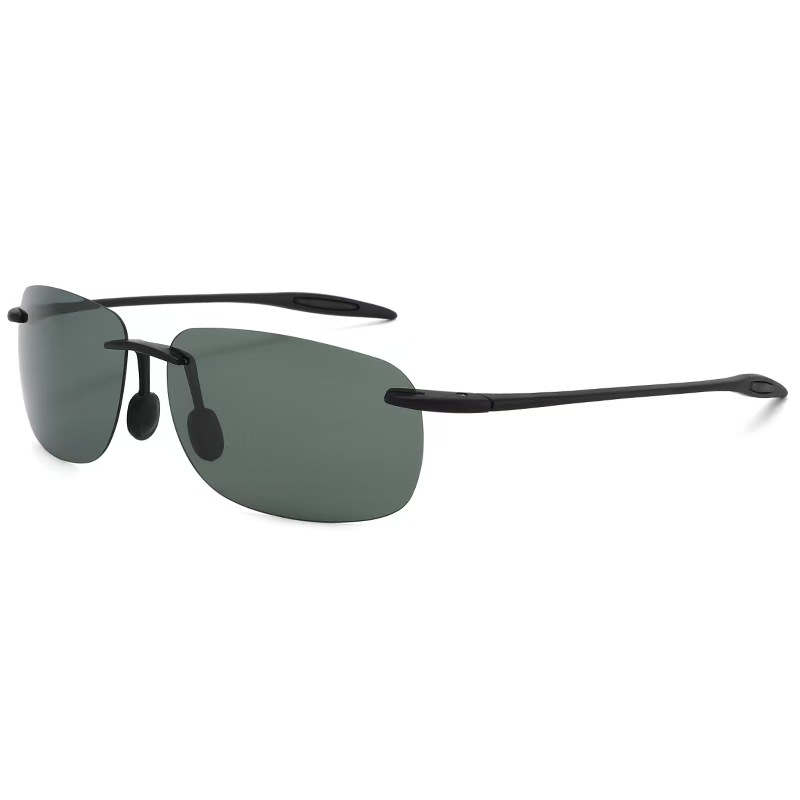 2026 TR90 Material TAC Polarized Film Sports Cycling Sunglasses Frameless Outdoor Sunglasses for Men and Women Mountaineering Ultra Light Sunglasses