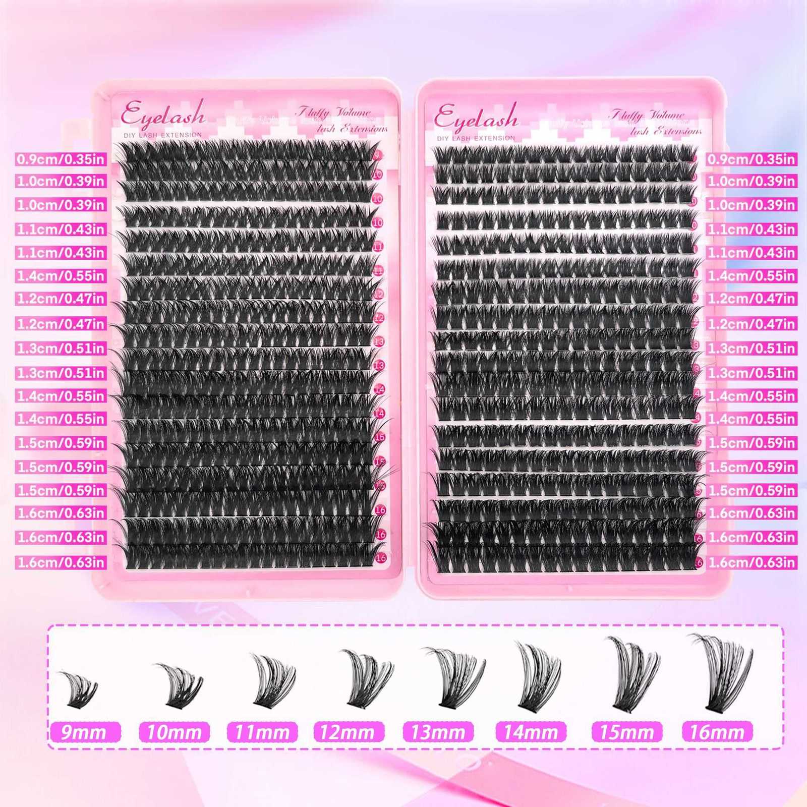 Eyelash book with large capacity and segmented design for DIY hot-melt curling. 80D/100D type for thick and voluminous false eyelashes, suitable for e
