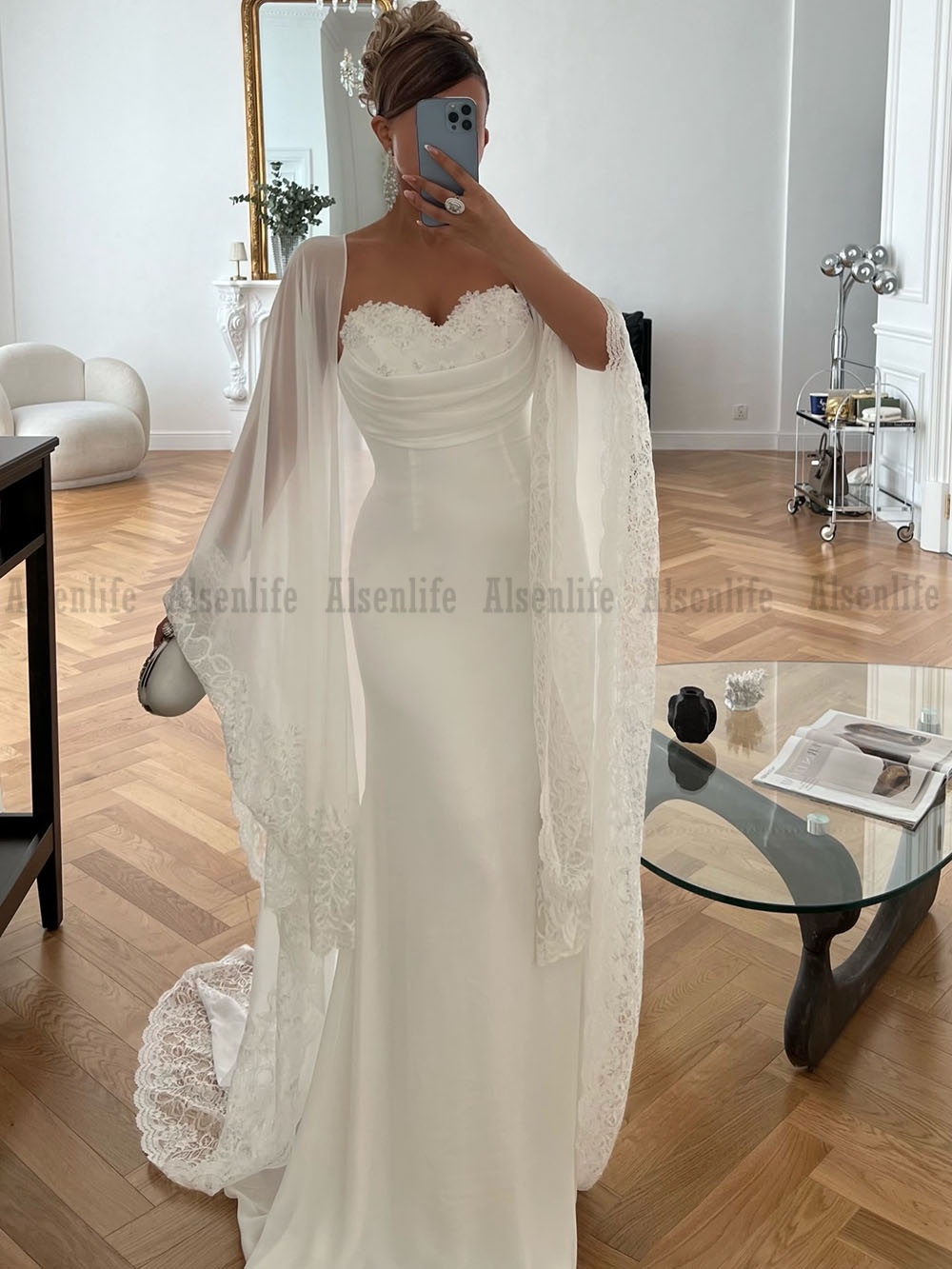 Sexy Middle East Wdding Dresses Mermaid With Wap Sweetheart Saudi Arabic Bridal Gowns Women Vestidos Elegantes