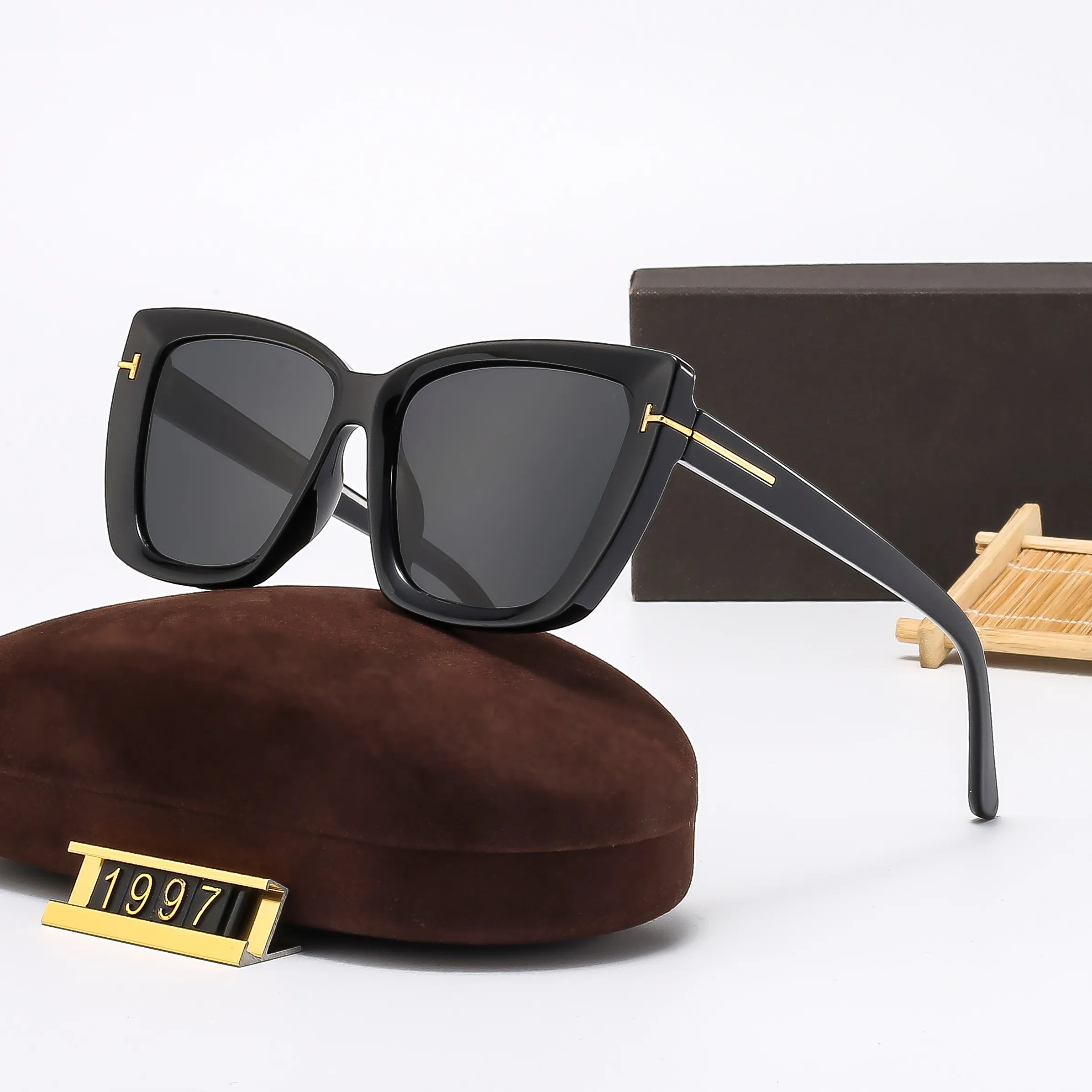 1997 FF Top luxury Sunglasses lens designer womens Mens Goggle senior Eyewear For Women eyeglasses frame Vintage Metal Sun Glasses