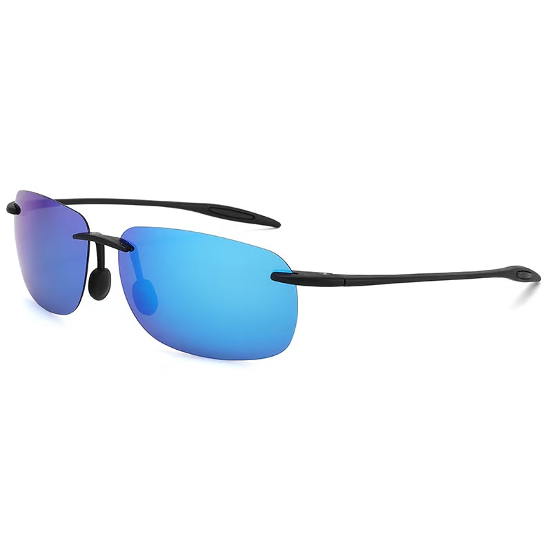 2026 TR90 Material TAC Polarized Film Sports Cycling Sunglasses Frameless Outdoor Sunglasses for Men and Women Mountaineering Ultra Light Sunglasses