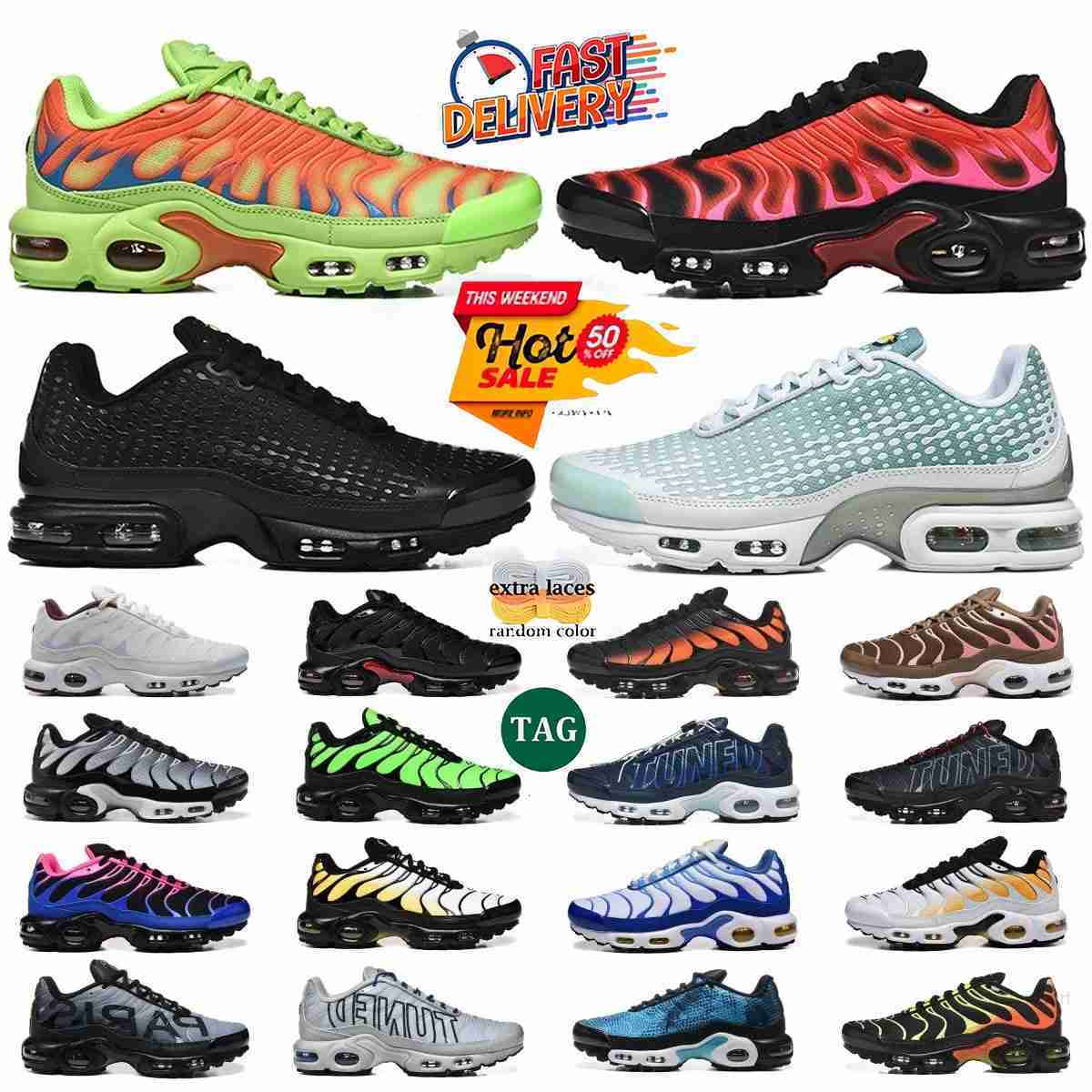tn Plus tn tns tnss chaussures designer shoes running shoes men womens Trainers Sneakers reflective Triple White midnight navy Tennis Breathable Men s
