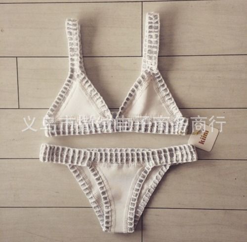 Green Crochet Bikini 2026 Bandeau Biquini Women Sexy Swimsuit Push Up Swimwear Female Low Waist Swim Suits Bathingsuit Beachwear 260402