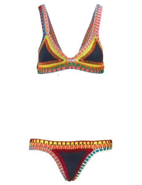 Green Crochet Bikini 2026 Bandeau Biquini Women Sexy Swimsuit Push Up Swimwear Female Low Waist Swim Suits Bathingsuit Beachwear 260402