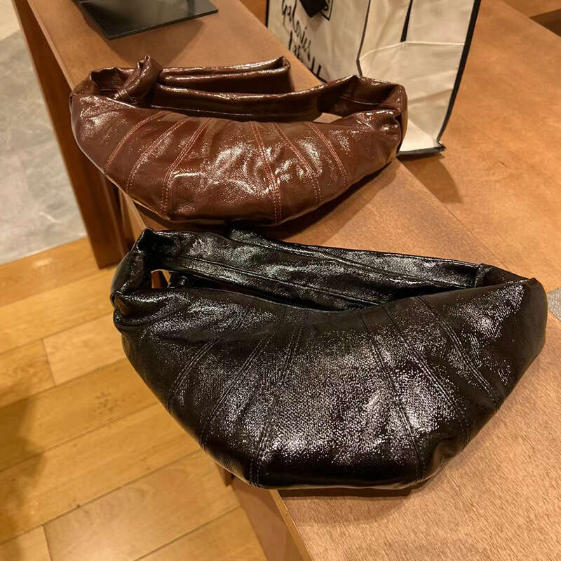 LE High Quality New Linen Coated Croissant Bag Trendy Ins Style Unisex Versatile Crossbody Knotted SENYY