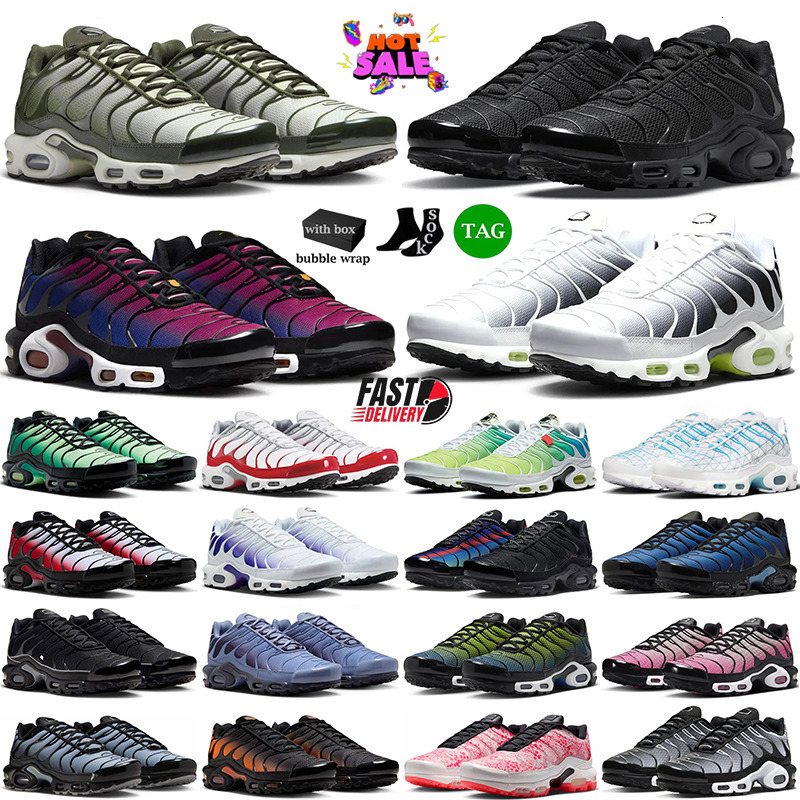 With Box Sneakers Men Women Tn Plus Running Shoes Triple White Black Unity Sky Blue Ice Hyper Marseille Designer Tns Trainers Outdoor Jogging Sports S