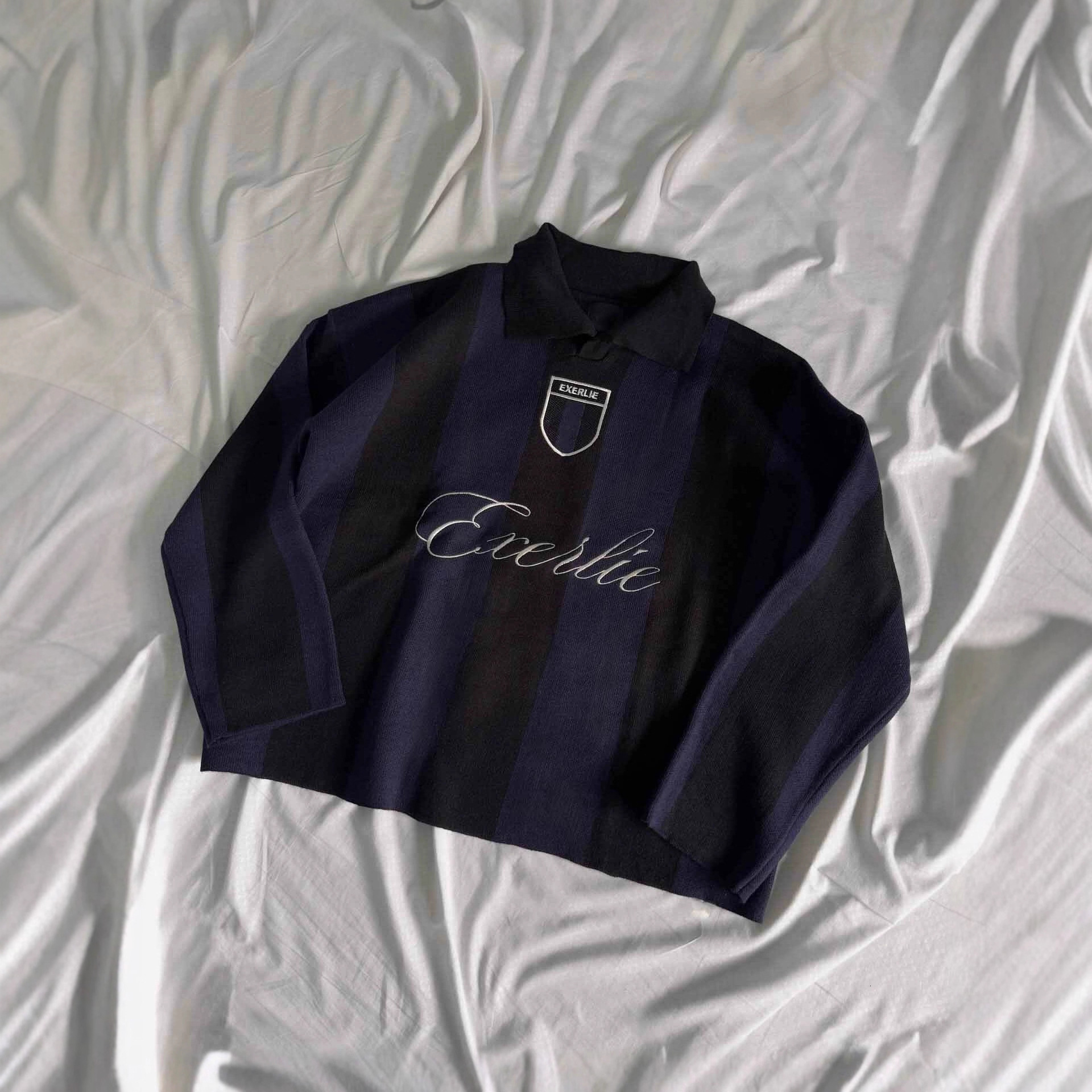 Sweater Men Designer Polo Sweater Long Sleeve Shirt European American Style Striped Letter Embroidered Knit Sweater Loose Fit Unisex Top