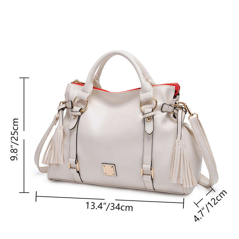European and American cross-border vintage soft-touch handbag, shoulder bag, crossbody bag for commuting, large size, multi-color