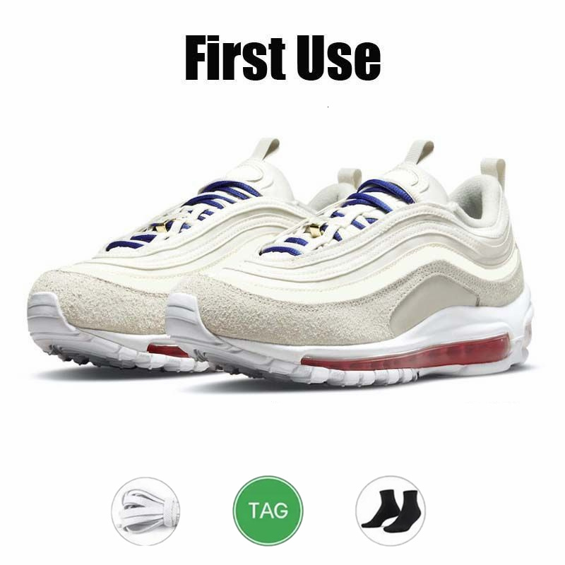 Designer 97s Running Shoes Mens Womens 97 Sneakers Trainers Triple Black White Metallic Silver Orange Bright Citron Outdoor Sports Men Jogging Shoes S