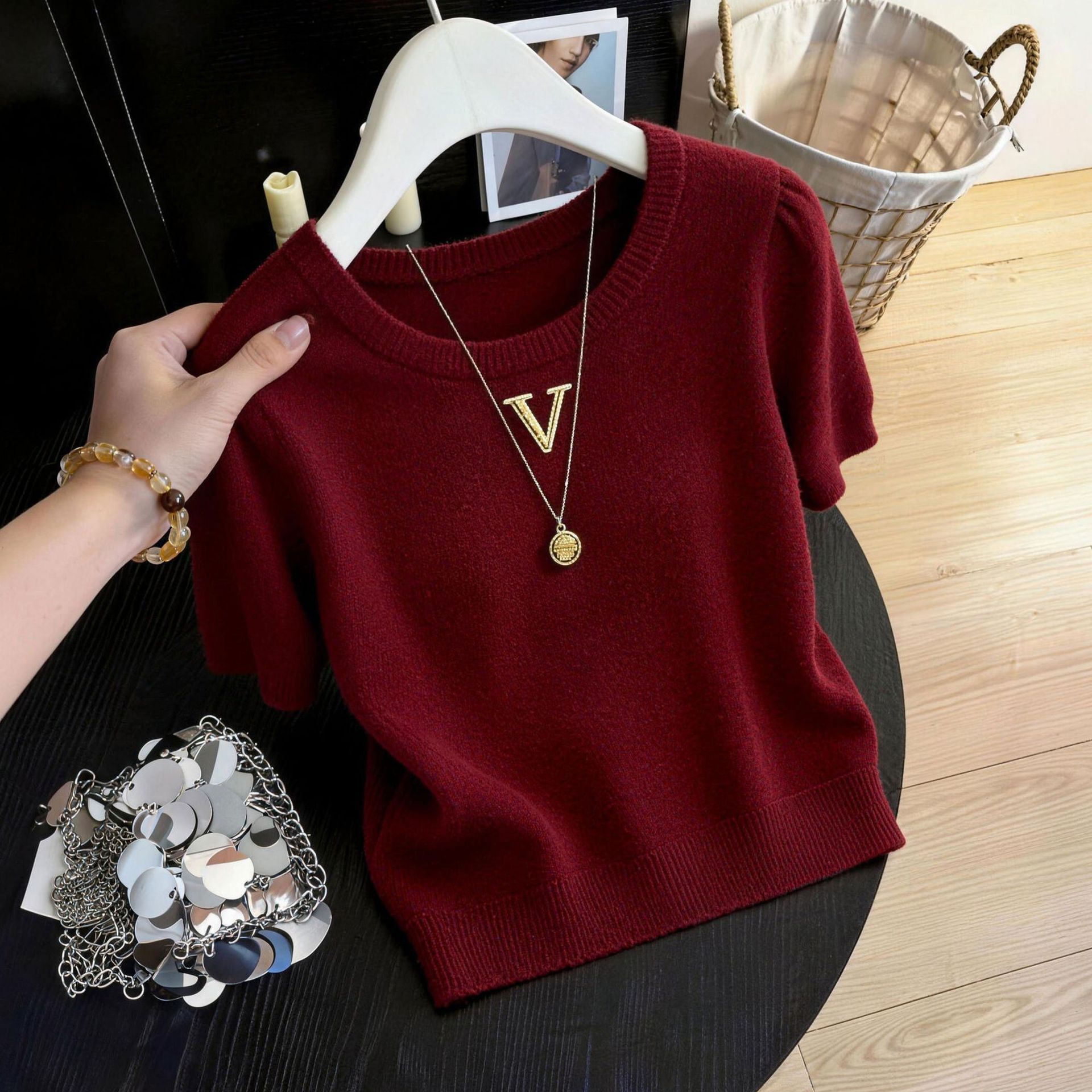 Women's Loose Fit Cotton T Shirt Designer White Crew Neck 2026 Summer New Short Sleeve Casual Streetwear Top For Daily And Outdoor Wear
