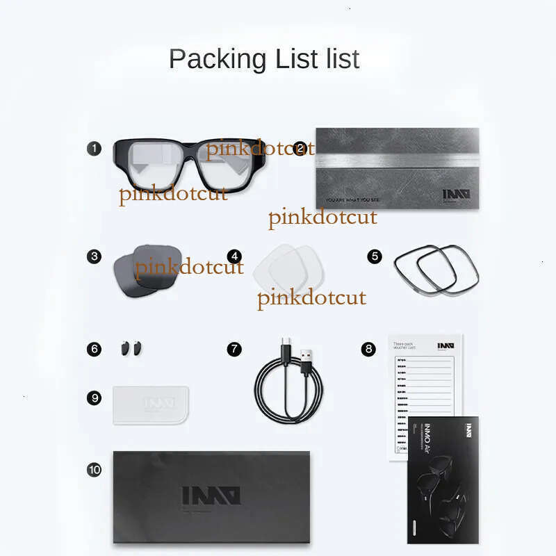 INMO AR 3D Smart Cinema Steam VR Game Black Sun Glasses High Quality In Stock 230518