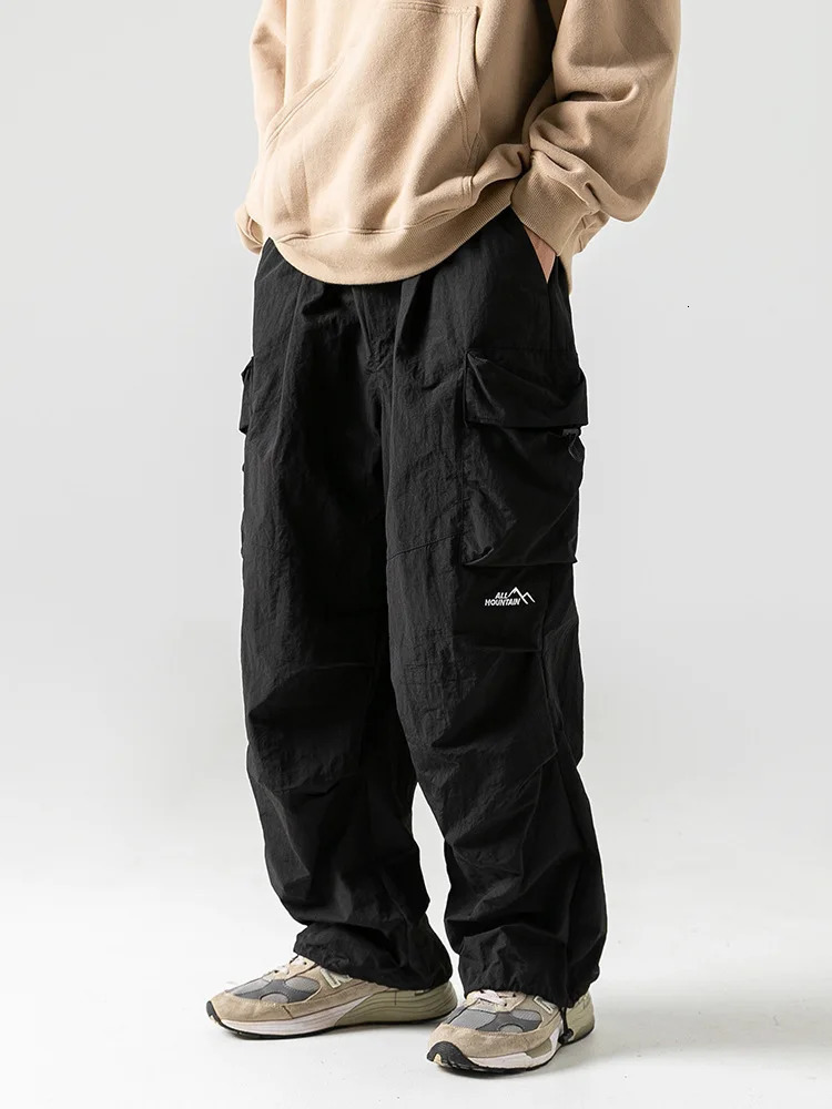 Vintage Baggy Hiking Cargo Pants Men Waterproof Casual Sport Jogging Sping Summer Parachute Outdoor Wide Leg Trousers y260429