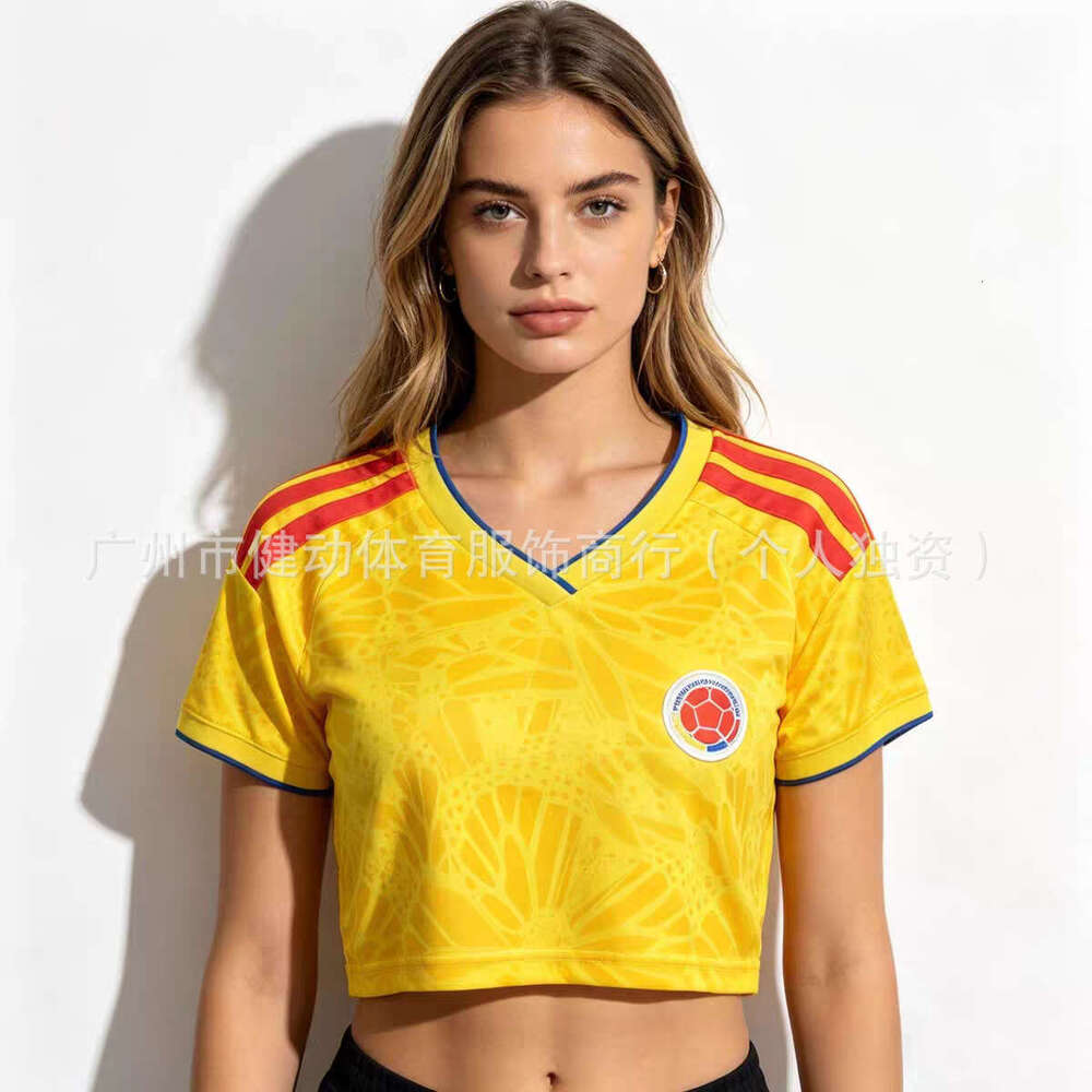 2026 Usa-canada-mexico World Cup Football Cheerleader Women's Crop Top Brazil And Women's Jerseys Other National Teams World Cup Cross-borde