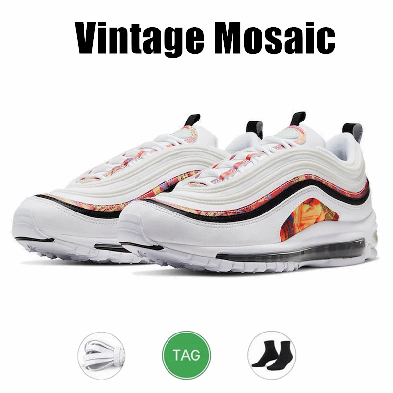 Designer 97s Running Shoes Mens Womens 97 Sneakers Trainers Triple Black White Metallic Silver Orange Bright Citron Outdoor Sports Men Jogging Shoes S