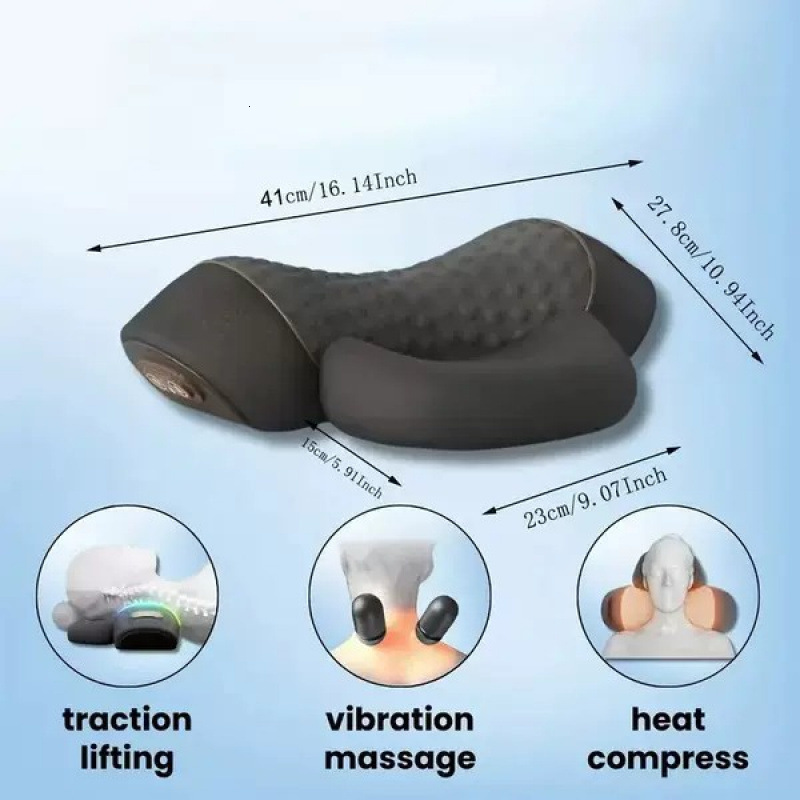 English cervical pillow 3-in-1 for neck support specialized for sleeping massages the spine non-traction with heating and repair function 250529 - view 3