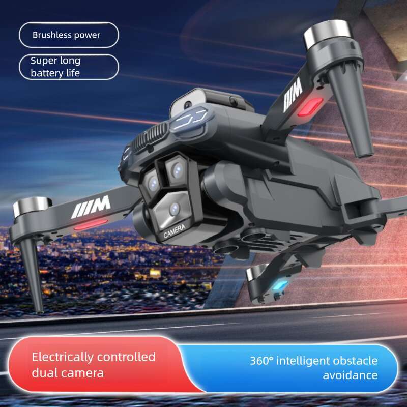 S183 Foldable Drone 4K HD Dual Camera Intelligent Obstacle Avoidance Optical Flow Positioning Windproof Long Endurance RC Quadcopter Toy CKS