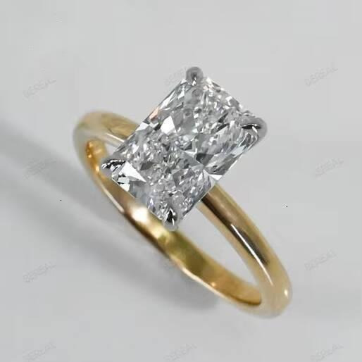 Platinum Head Solitaire Ring IGI Certified Radiant Cut Vvs Lab Grown Diamond 10K 14K 18K Gold Engagement Rings Popular Jewelry