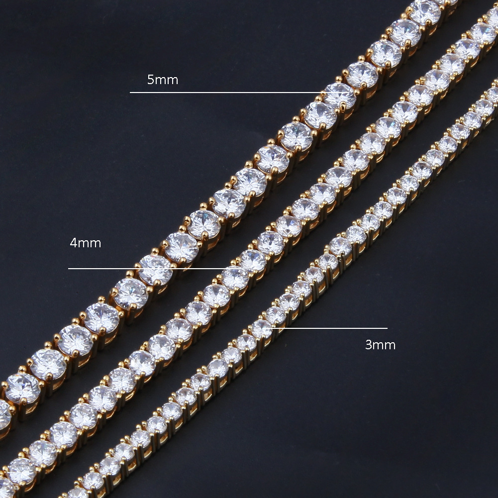 Designer Jewelry Personalized Zircon Tennis Chain Necklace for Men HipHop Versatile HighEnd Jewelry Necklace TennisChain Luxury brand accessories