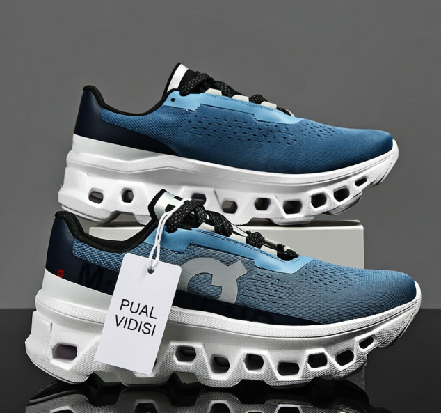 Ultra Light Shock Absorbing Running Shoes Mens Breathable Mesh Thick Sole Sports Shoes