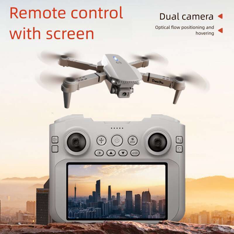 Famous Brand E Remote Control Drone With Screen High Definition Aerial Photography Optical Flow Positioning Children S Toy Airplane CKS