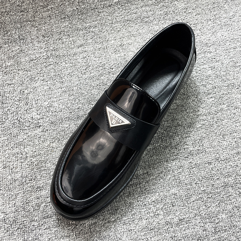 Free delivery luxury Dress Shoes Fashionable men's leather shoes casual one foot shoes men's fashionable formal shoes