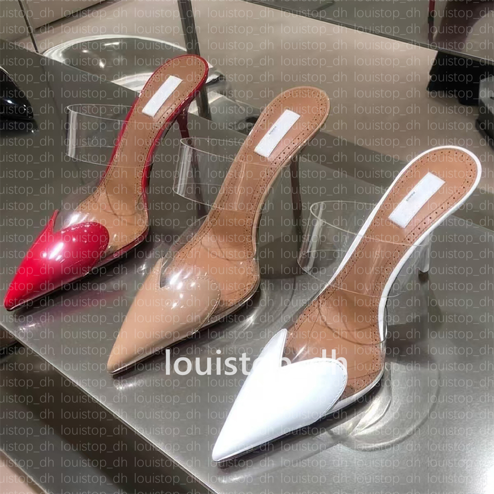 designer heel Fashion heart shaped women's high-heeled pointed patent leather designer sandals fashionable high-heeled party women's sexy high-heeled shoes