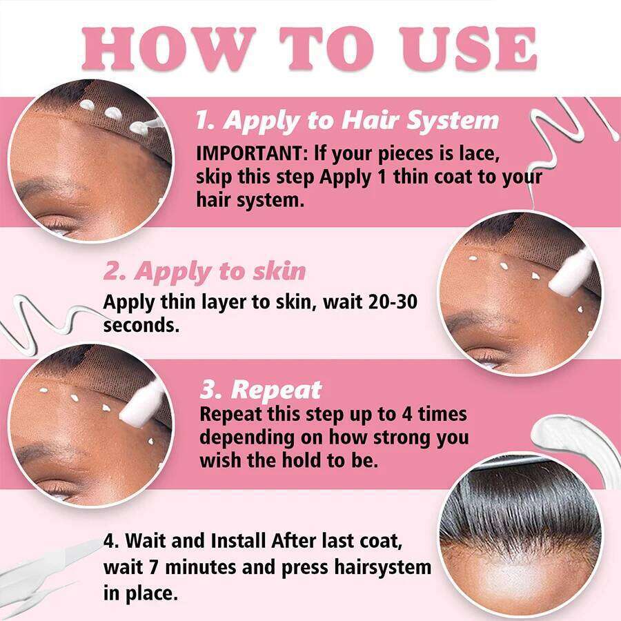 GOIPLE 15ml Wig Lace Fast Dry Strong Hold Super Invisible Waterproof Adhesive For Wigs Synthetic Hair Bonding Glue