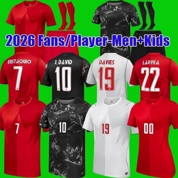 S-4XL Canada 2026 World Cup Away Third Kits DAVIES Soccer Jersey DAVID EUSTAQUIO FLORES KONE LARYEA SHAFFELBURG BUCHANAN CORNELIUS Football shirt men 