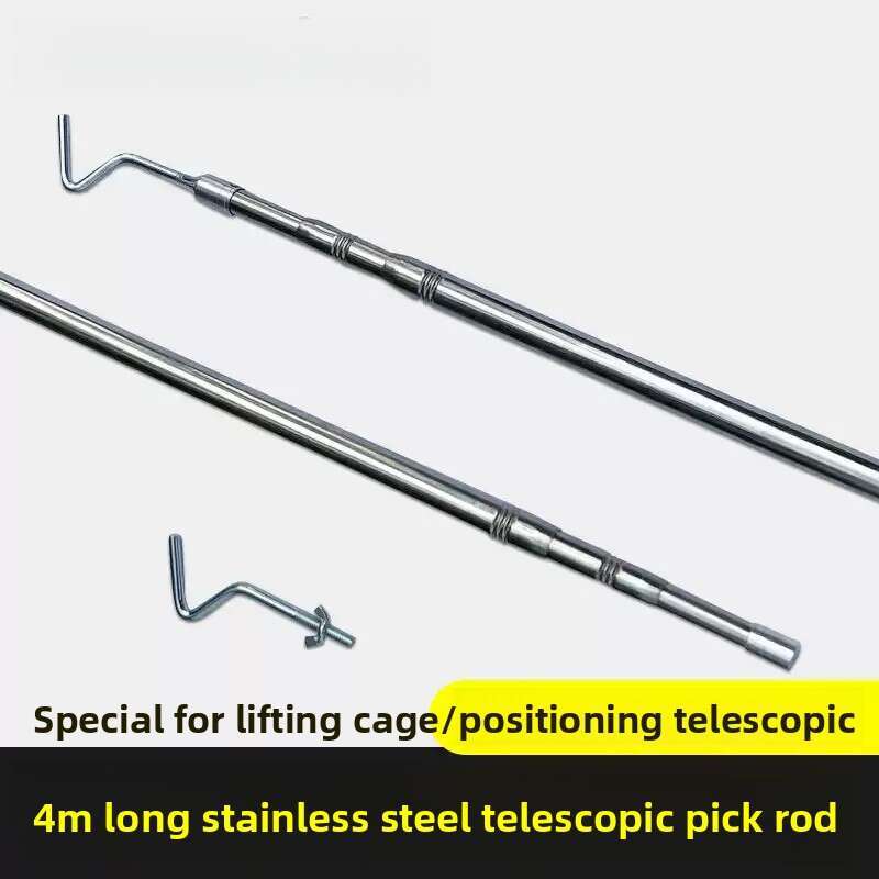 Stainless Steel Telescopic Crab Cage Puller Pole Retractable Fishing Lifter Hook Rod for Shrimp Trap Lifting