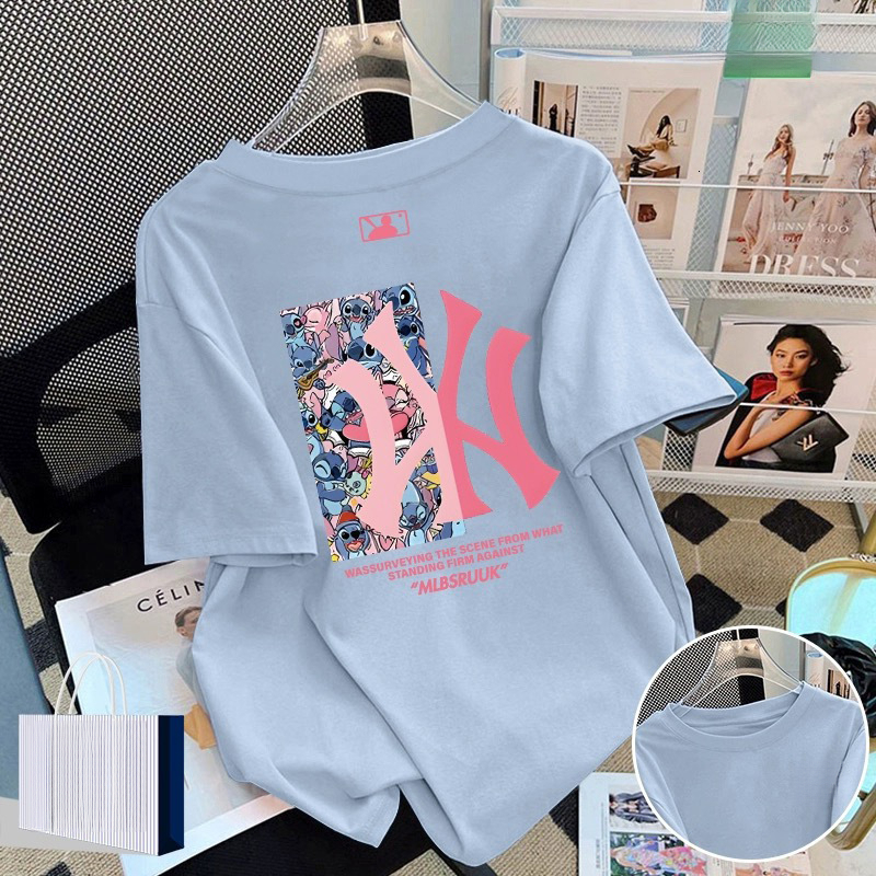 Designer Graffiti Letter Print T Shirt For Women Short Sleeve Crew Neck Loose Fit Casual Top With Abstract Pattern American Streetwear Tee For Summer 