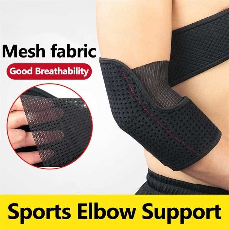 1PCS Sports Elbow Support Bandage Breathable Pads Volleyball Gym Adjustable Safety Arm Sleeve 260327
