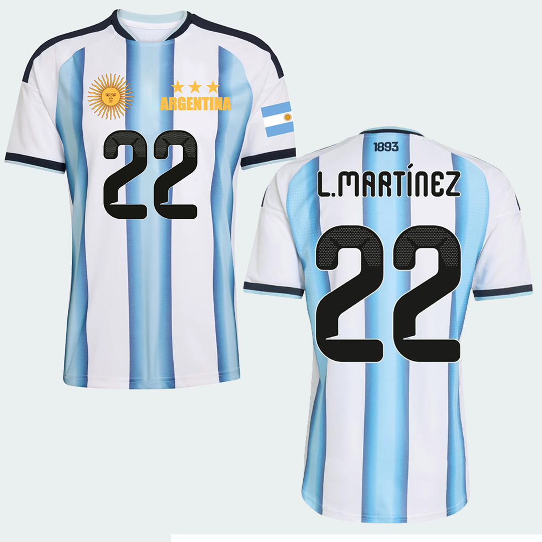 Argentine Jersey World Cup 2026 T shirt Argentina National Team Sports T-shirt Jerseys Flag Football Stars Argentina Full Squad Home Top Numbers 9 10 