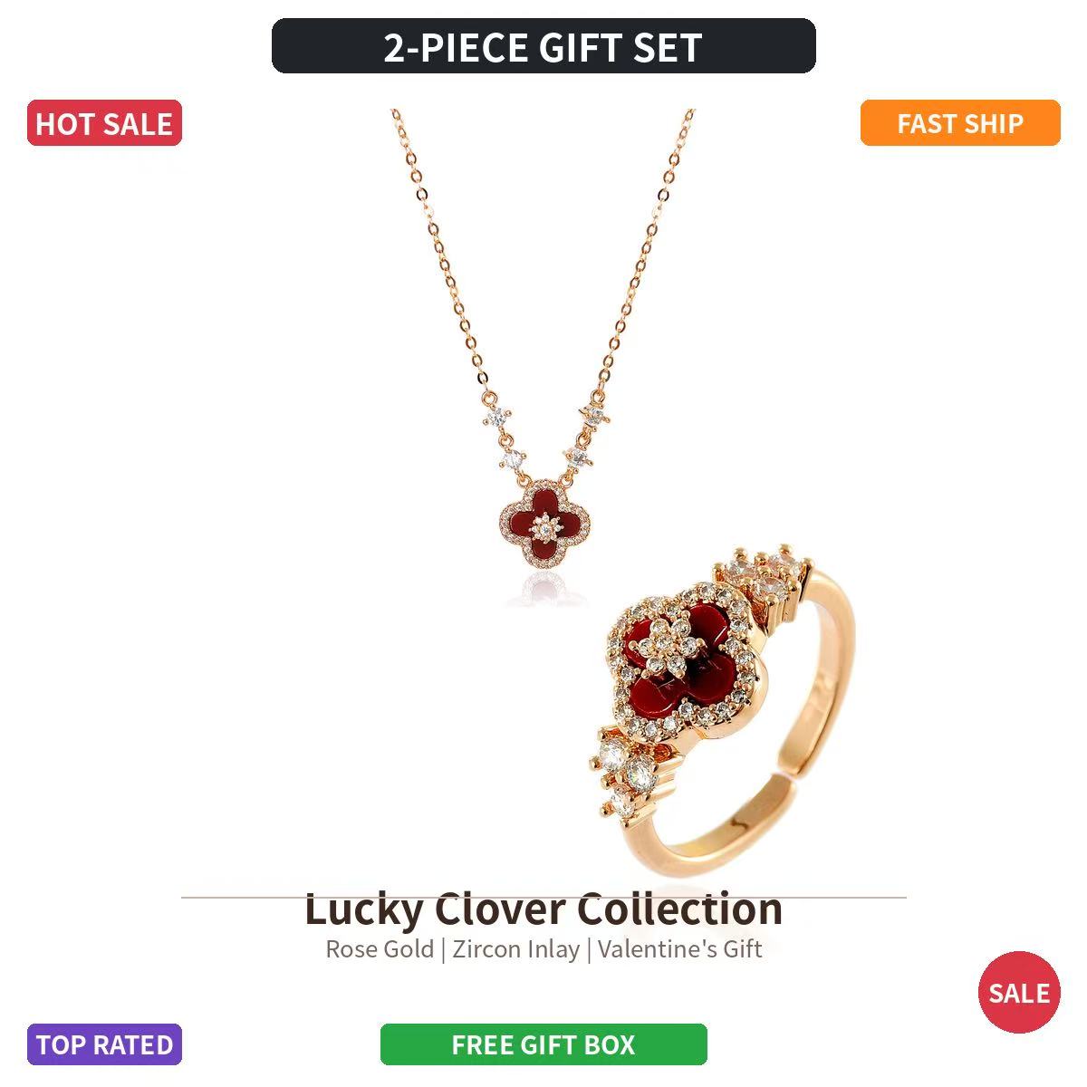 designer jewelry women Four Leaf Clover Pendant Adorned with Sparkling Cubic Zirconia Stones - view 3