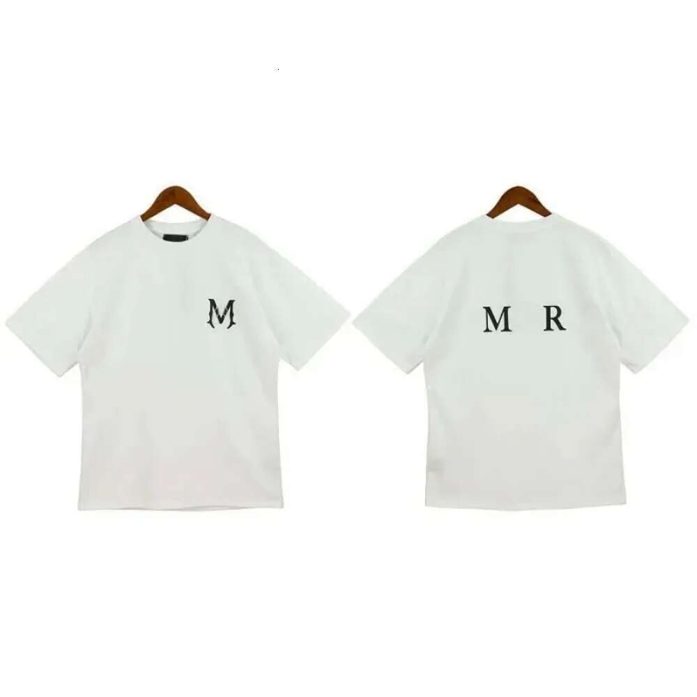 Amirrily Shirt Designer Y2k AM Letter Print Graphic Tee Short Sleeve Men Cashew Flower Pattern Tshirt O-Neck Summer Clothing Pure Cotton Amirimen Shirt D72