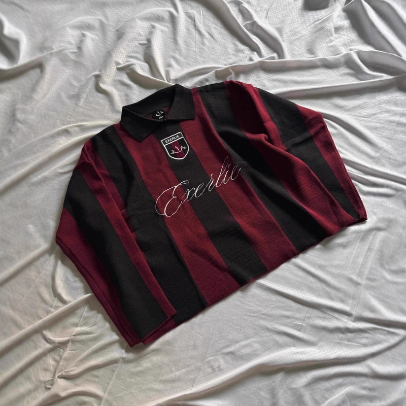 Sweater Men Designer Polo Sweater Long Sleeve Shirt European American Style Striped Letter Embroidered Knit Sweater Loose Fit Unisex Top
