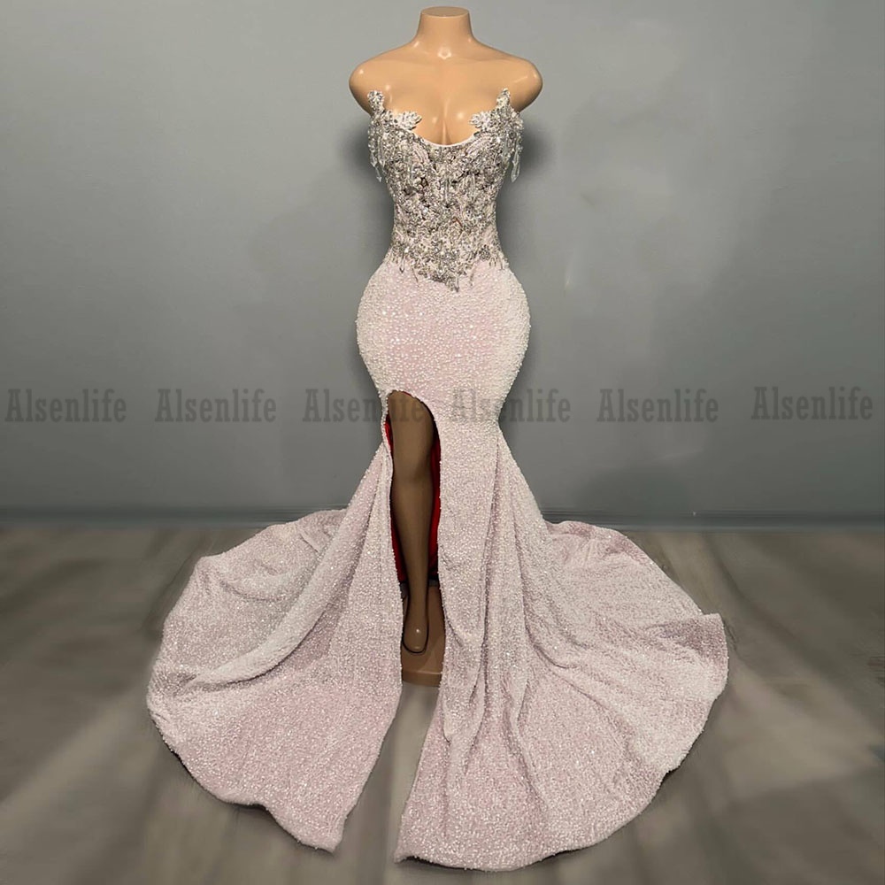 Elegant Pink Prom Dresses Mermaid Beading Party Gowns African Matric Dance Dress 2026 vestidos de fiesta