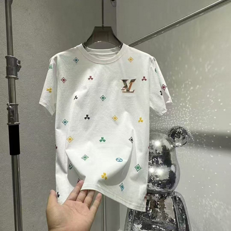 Designer Shirt Luxurious High-end Embroidered Short-sleeved Shirt Outdoor Sports Loose And Breathable Fashionable And Comfortable Versatile