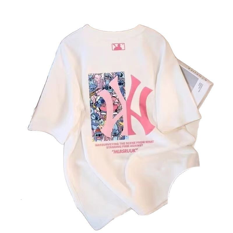 Designer Graffiti Letter Print T Shirt For Women Short Sleeve Crew Neck Loose Fit Casual Top With Abstract Pattern American Streetwear Tee For Summer 
