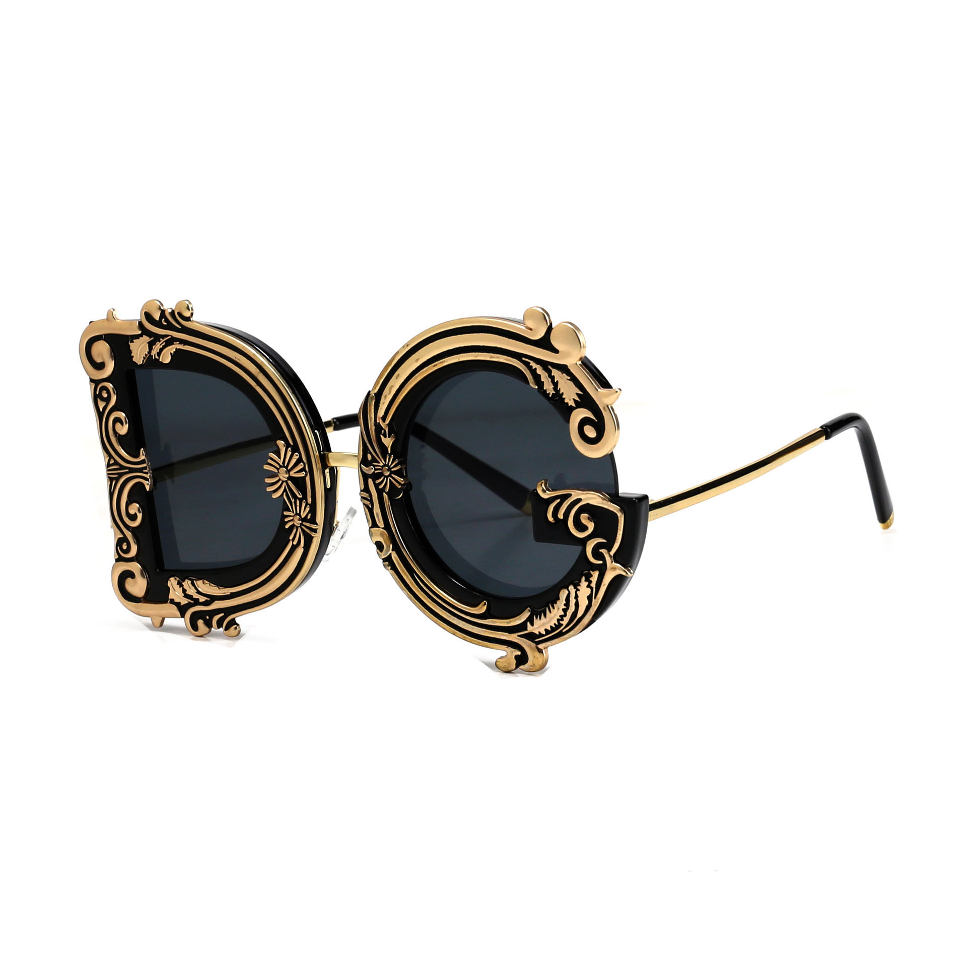 Free Shipping 2026 new luxury Sunglasses Retro Baroque Decor Sunglasses Luxury Designer Shades