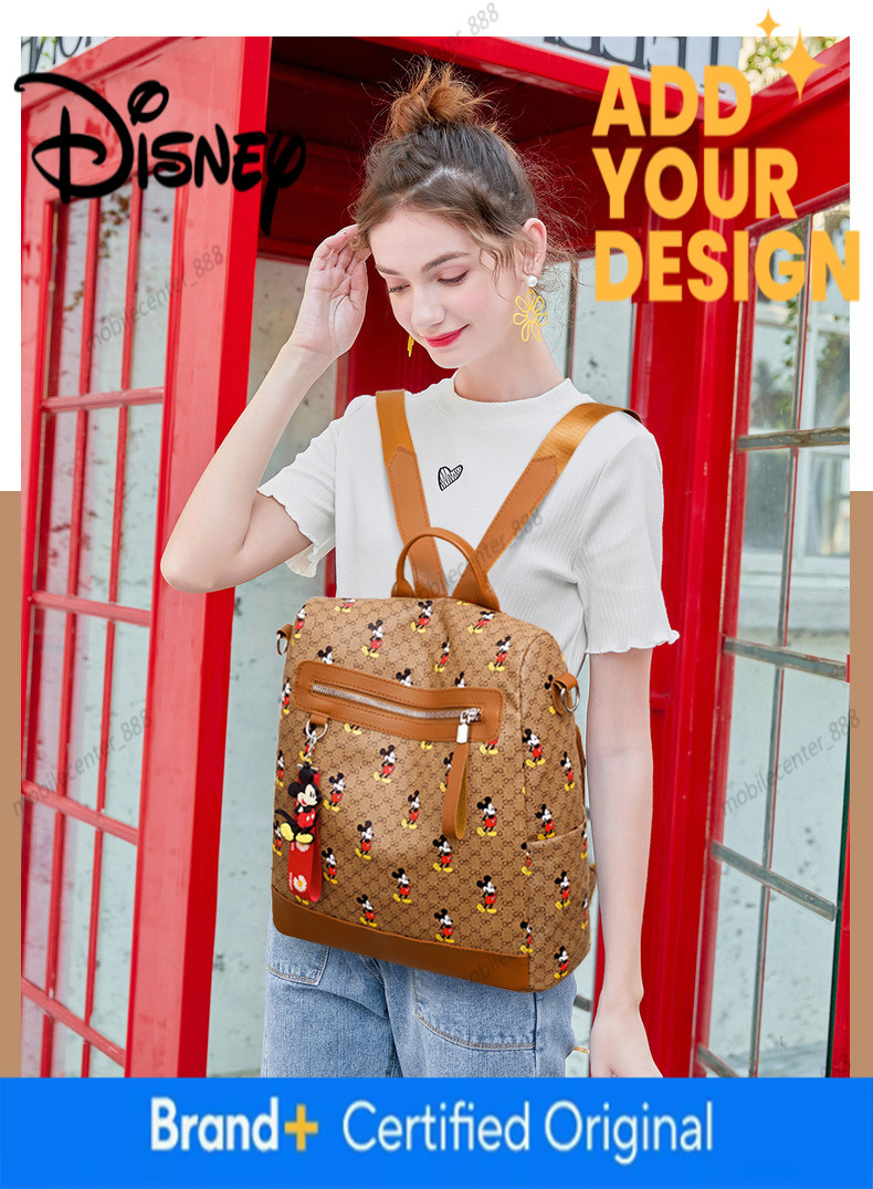 G Designer bag Disney Mickey Oxford Portable Backpack, Single-Shoulder Large Capacity, New Cute Lightweight School Bag, Wear-Resistant and Waterproof  - view 9
